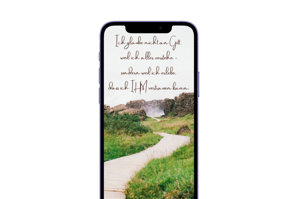 Smartphone mit Statusmeldung