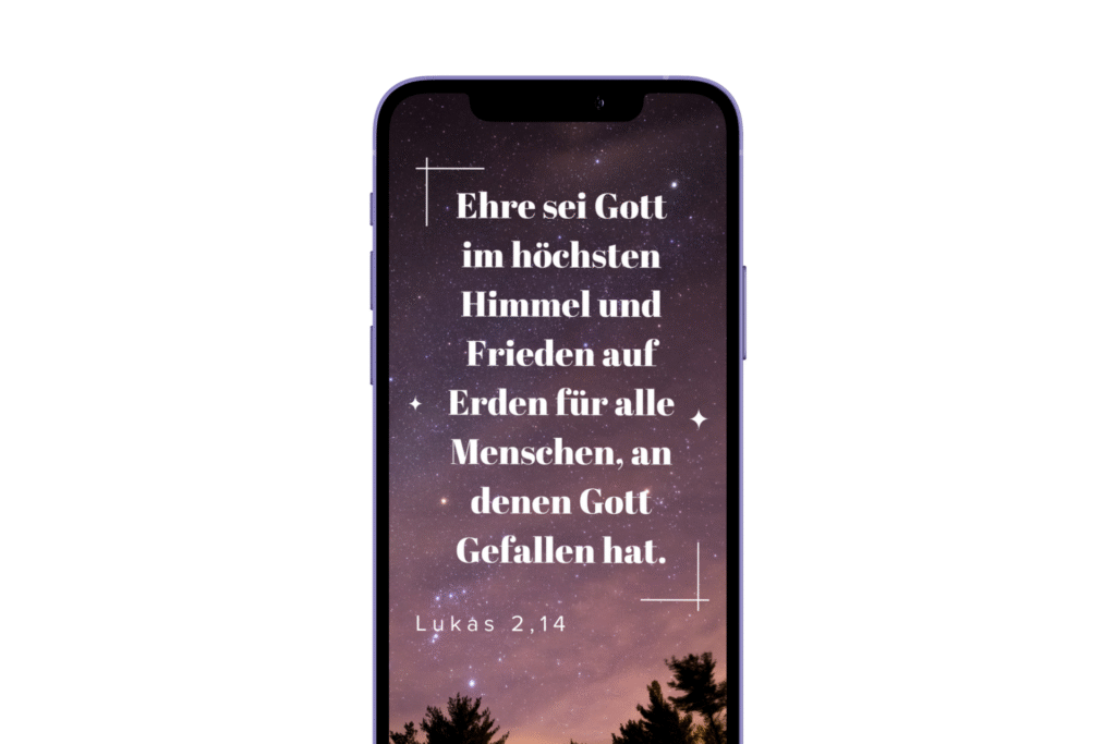 Bibelvers im Sternenhimmel