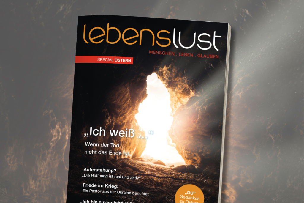 Cover der Zeitschrift lebenslust - Blick aus Grab ins Freie