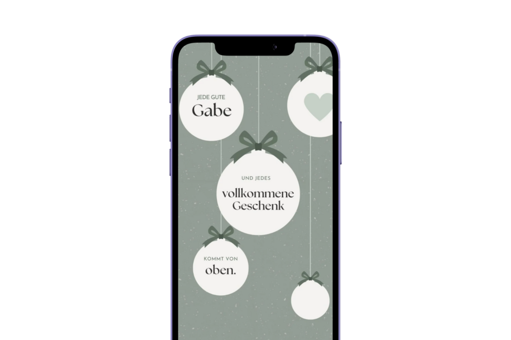 Smartphone mit Bibelvers
