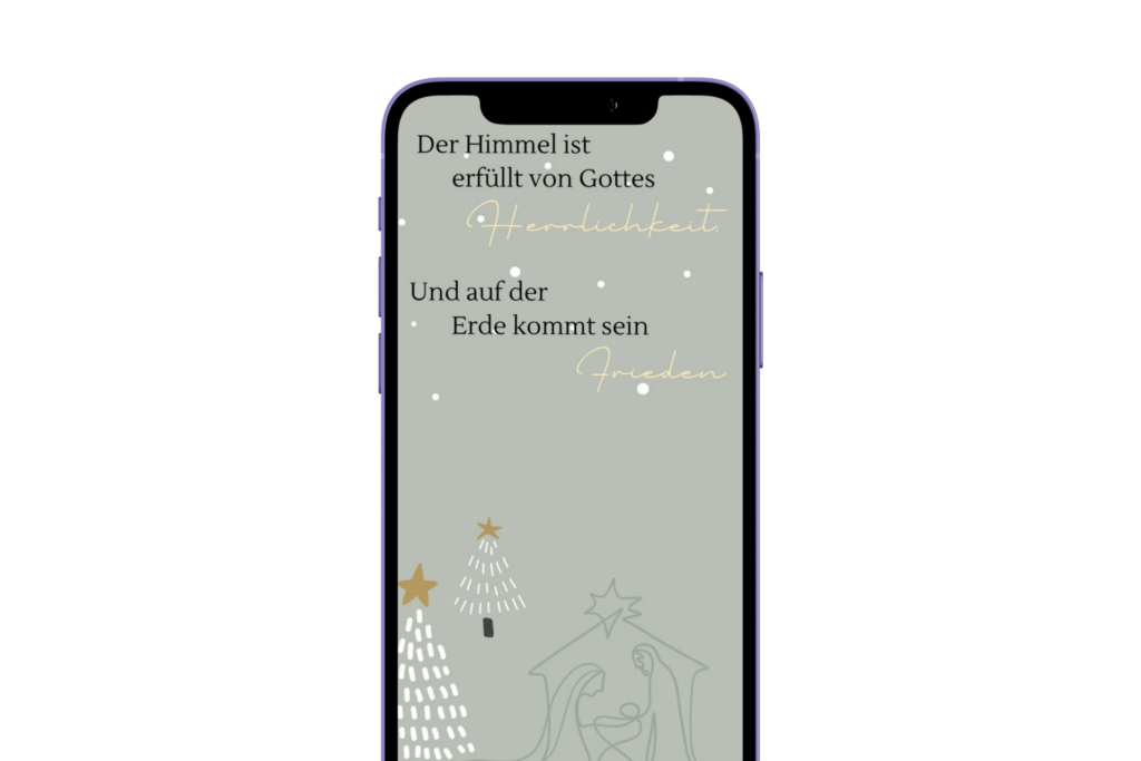 Smartphone mit Bibelvers