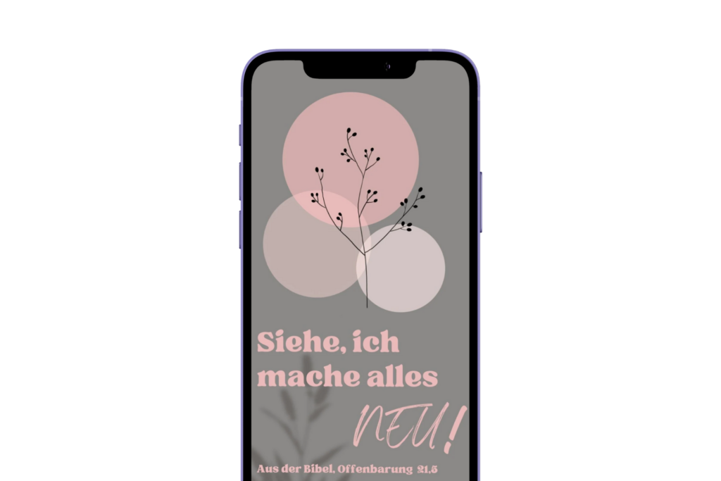 Smartphone mit Bibelvers