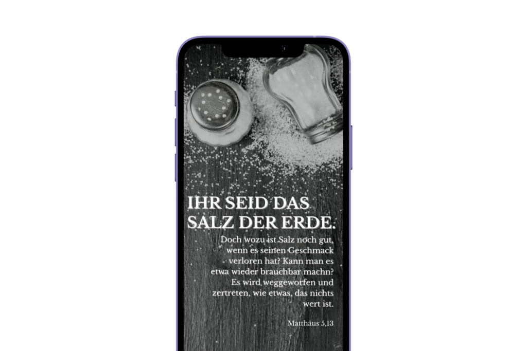 Bibelvers im Smartphone