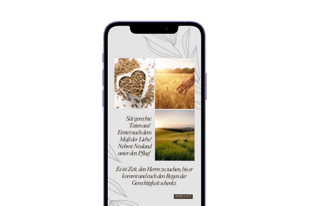 Smartphone mit Bibelvers